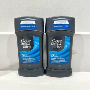 🟣2/$20 NEW Dove Men+Care 72H Protection Clean Comfort Stick Antiperspirant